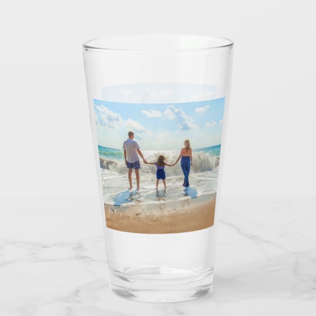 Custom Photo - Your Own Design - The Best Family Glass (Back)