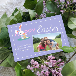 Custom Photograph Happy Easter Bunny Easter Holida Holiday Card