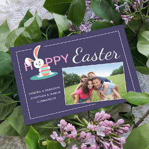 Custom Photograph Happy Easter Bunny Easter Holiday Card
