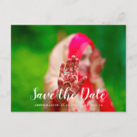 Custom Photograph Indian wedding Save the Date