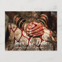 Custom Photograph Indian wedding Save the Date