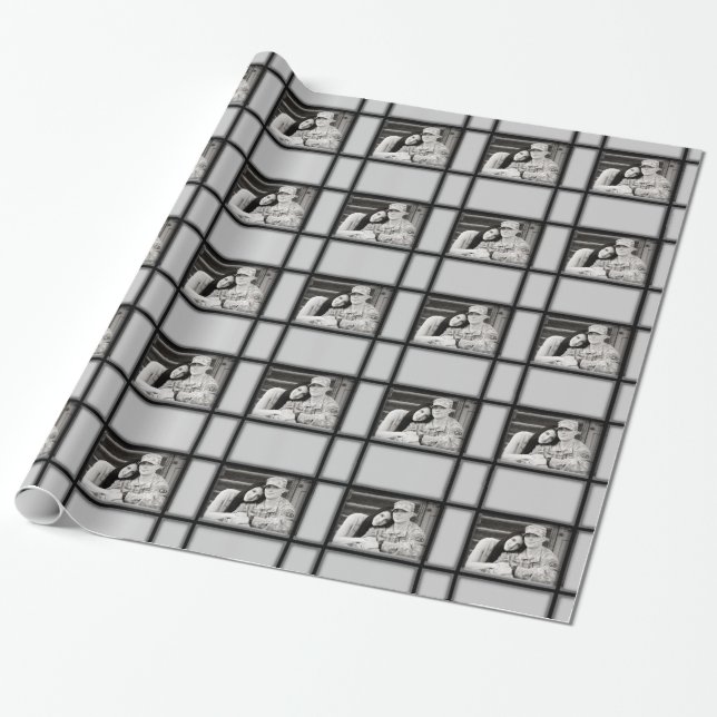 Custom Photograph Wedding Gift Wrap (Unrolled)