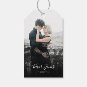 Custom Photography Black Abstract Photographer Gif Gift Tags