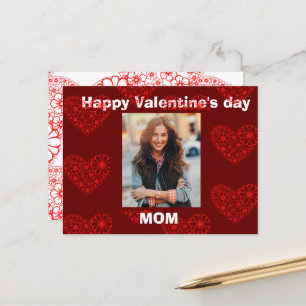 Custom photography mum valentine day  postcard