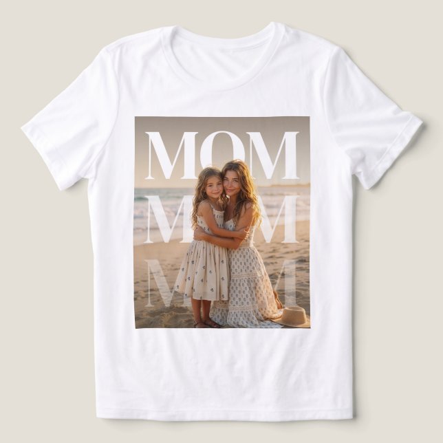 Custom PhotoPop Mum Tri-Blend Shirt (Design Front)