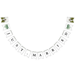 Custom Photos and Letters Elegant Botanical  Bunting