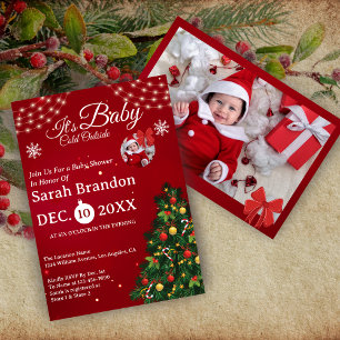 Custom photos Baby Its Cold Outside Baby Shower  Invitation