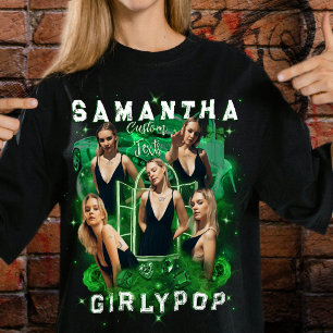 Custom Photos Bootleg Vintage Emerald Green Rap T-Shirt
