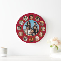 Custom Photos Collage Clock | Gift for Christmas