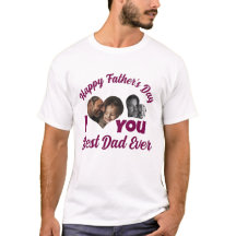 Custom Photos Father's Day T-Shirt Gift for Dad