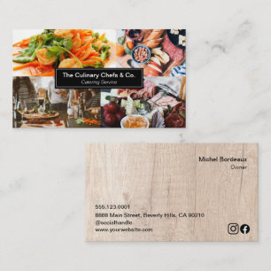Custom Photos Full service Catering Business Business Card