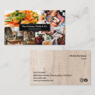 Custom Photos Full service Catering Business Card