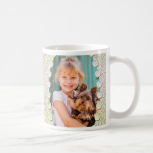 Custom Photos Glitter With Decorative Hearts Coffee Mug