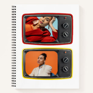 Custom Photos in Vintage TVs Pop Art Style Notebook