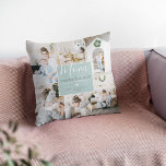 Custom Photos Mum You Are the Best | Personalised Cushion<br><div class="desc">Simply upload 6 of your most precious photos from your computer or phone to this modern, elegant throw pillow for mothers, featuring the text 'Mum'' in an elegant handwritten script 'You're the best' on a pale blue block background that can be changed to any colour. Personalise the message and children's...</div>