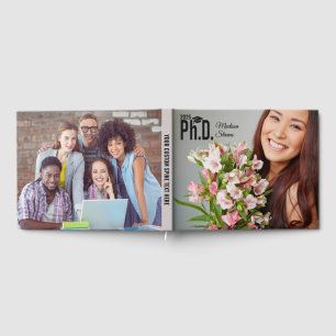 Custom photos, name & year Ph.D. Guest Book