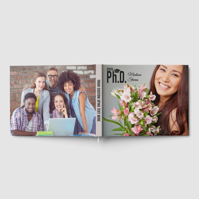 Custom photos, name & year Ph.D. Guest Book (Full)