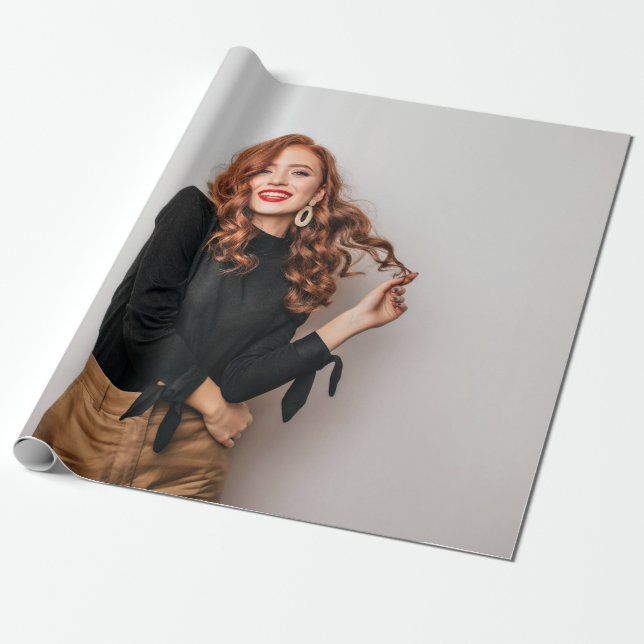 Custom Photos Party Selfie Picture Photography Wrapping Paper (Unrolled)