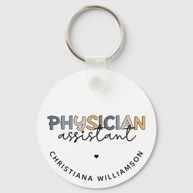 Custom Physician Assistant PA Appreciation Gifts Key Ring (Front)