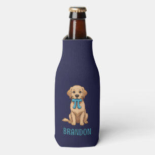 Custom Pi Day Dog With Pi Symbol Happy Pi Day Bottle Cooler