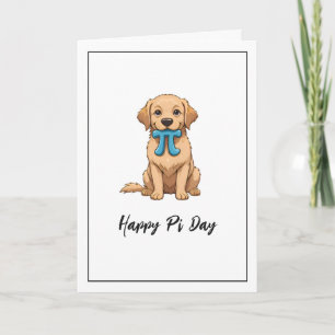 Custom Pi Day Dog With Pi Symbol   Happy Pi Day Card
