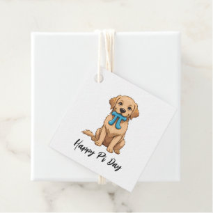 Custom Pi Day Dog With Pi Symbol   Happy Pi Day Favour Tags