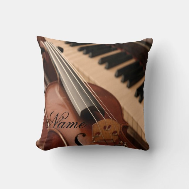 Custom Piano And Violin Cushion (Front)