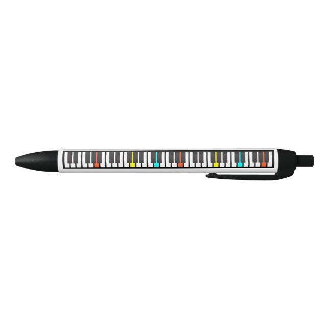 Custom  piano keys black ink pen (Bottom)