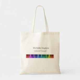 Custom piano keys tote bag for teacher and student