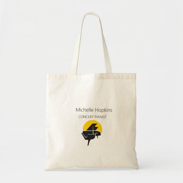 Custom piano keys tote bag for teacher and student (Front)