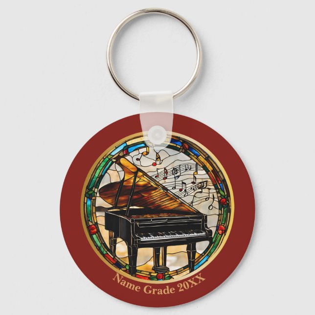 Custom Piano Musical Instrument  Key Ring (Front)