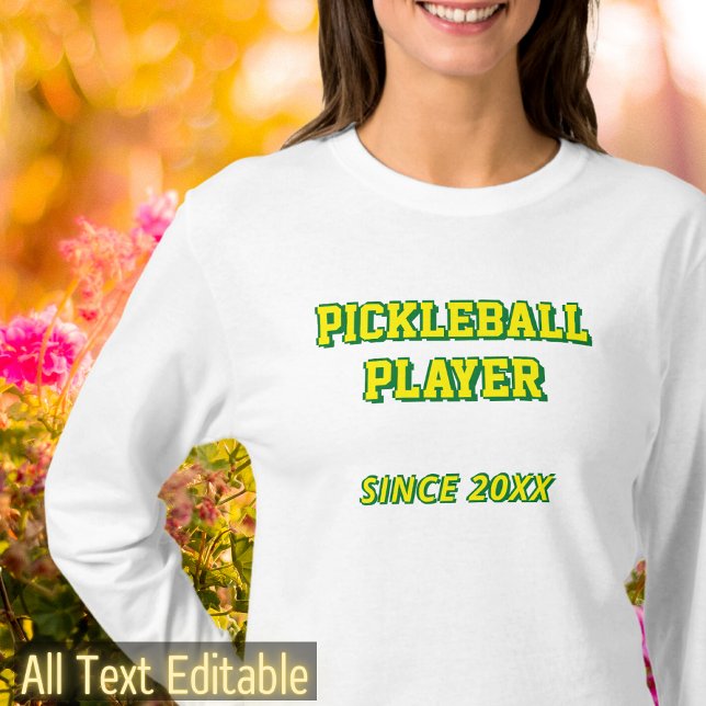 Custom Pickelball or Add Personalised Text Unique T-Shirt (Creator Uploaded)