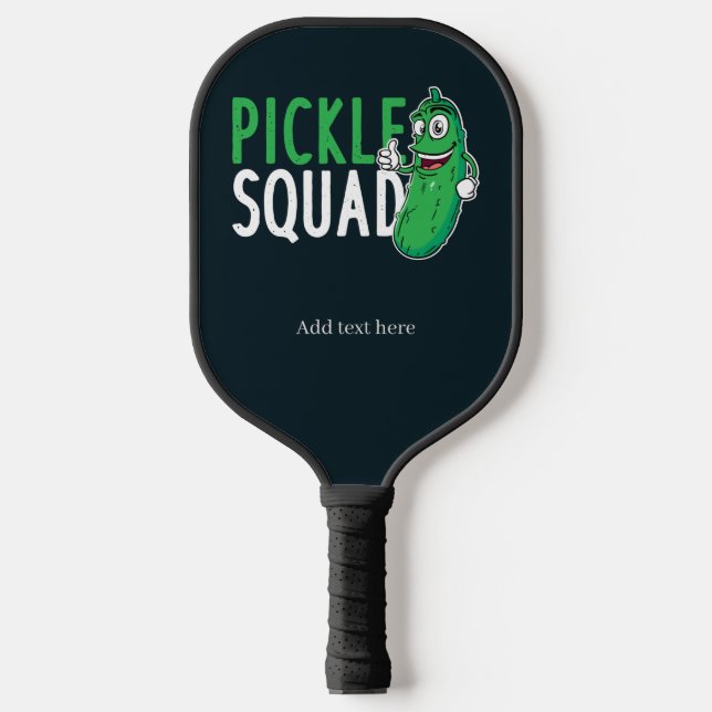 Custom Pickle Squad Family Keepsake Navy Blue Pickleball Paddle (Front)