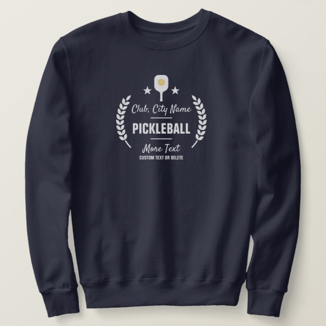Custom Pickleball Club City State Name Retro  Sweatshirt (Design Front)