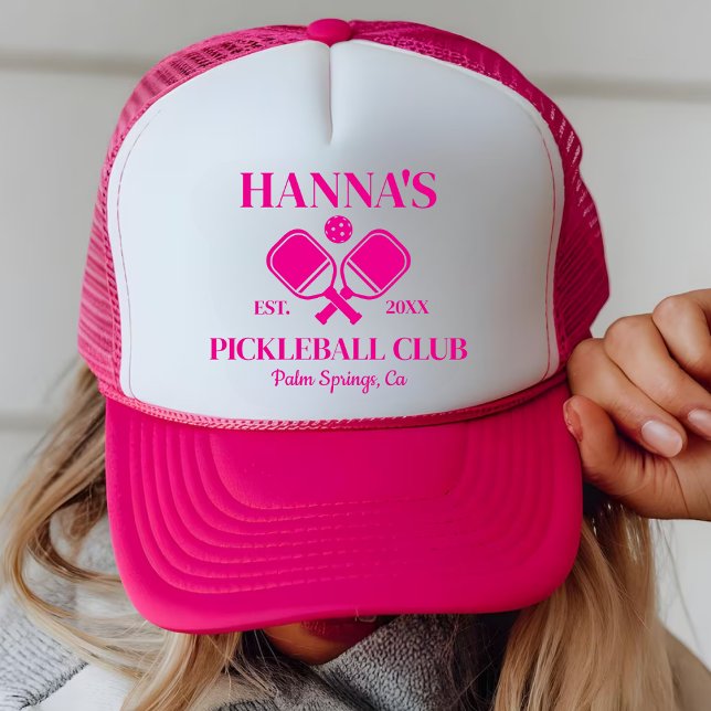 Custom Pickleball Club Pickleball Party Women Girl Trucker Hat (Creator Uploaded)