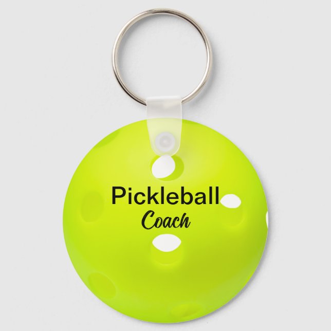 Custom Pickleball Coach Keepsake Key Ring (Front)