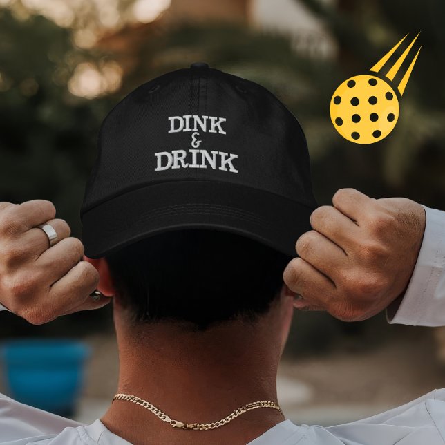 Custom Pickleball Dink Drink Gift for Players Embroidered Hat (Creator Uploaded)