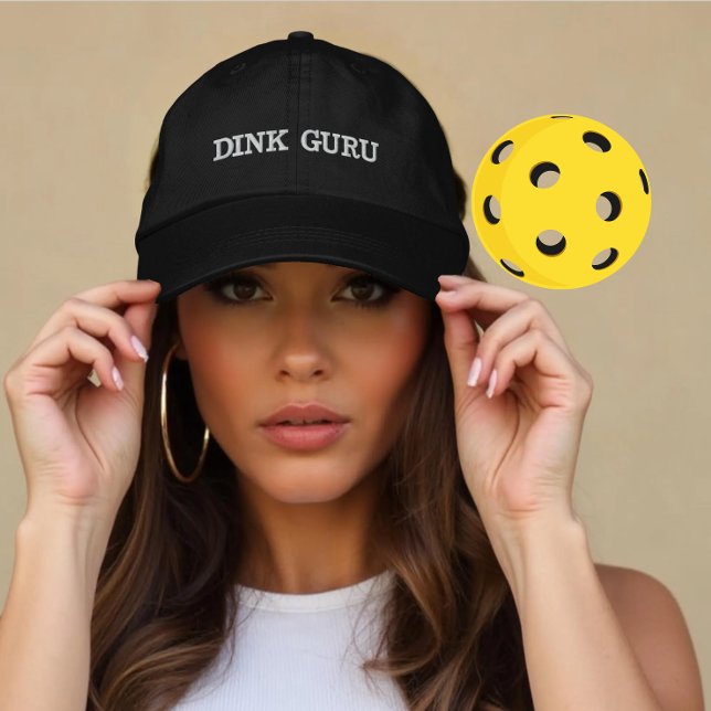 Custom Pickleball Dink Guru Gift for Players Embroidered Hat (Creator Uploaded)