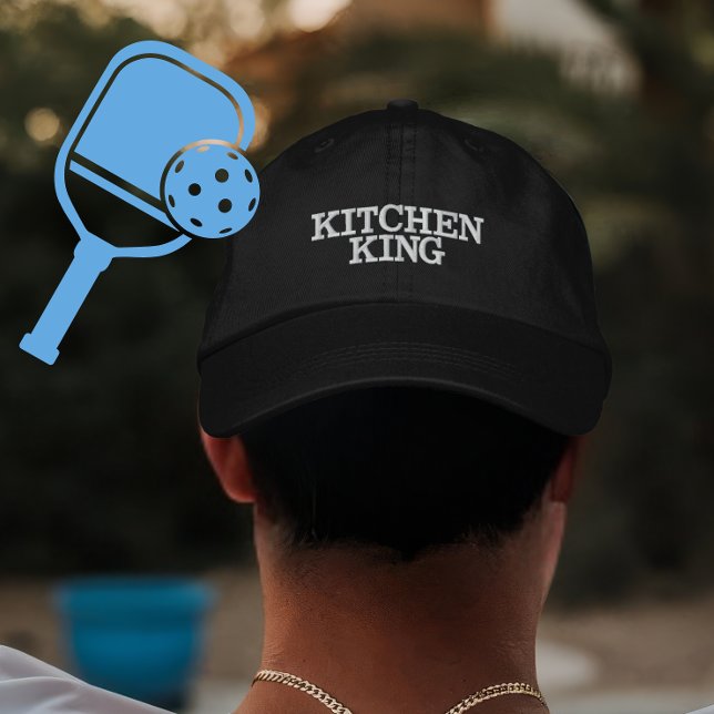 Custom Pickleball King Kitchen Gift for Players Embroidered Hat (Creator Uploaded)