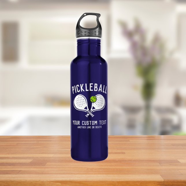 Custom Pickleball Lover's Team Club Paddle & Ball 710 Ml Water Bottle (Creator Uploaded)