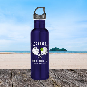 Custom Pickleball Lover's Team Club Paddle & Ball 710 Ml Water Bottle