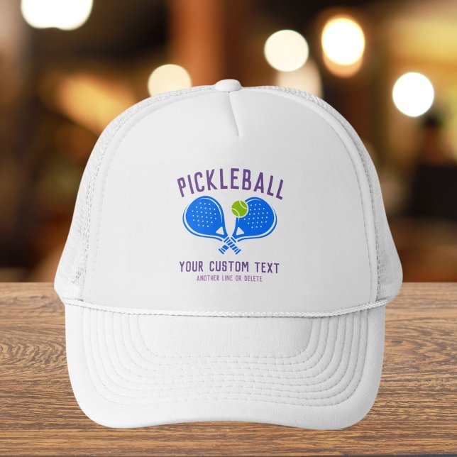 Custom Pickleball Lover's Team Club Paddle & Ball Trucker Hat (Creator Uploaded)