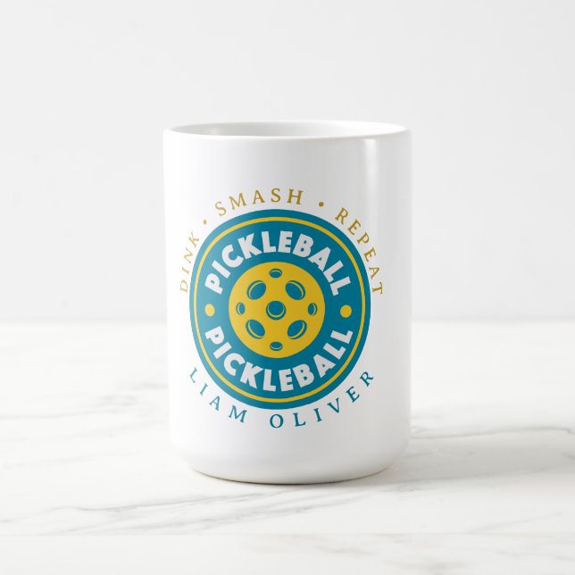 Custom Pickleball Mug | Dink Smash Repeat Personal (Center)