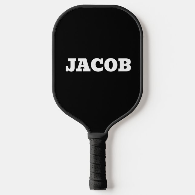 CUSTOM PICKLEBALL PADDLE BLACK MODERN FOR DAD (Front)