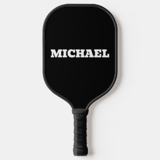 CUSTOM PICKLEBALL PADDLE BLACK MODERN SIMPLE