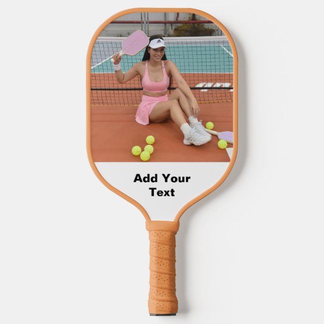 Custom Pickleball Paddle with Photo & Text (Front)