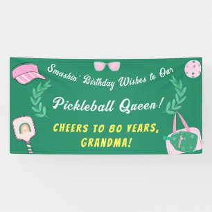 Custom Pickleball Queen Birthday Banner