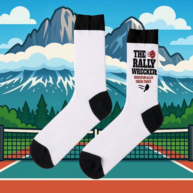Custom Pickleball Rally Wrecker Crew Socks (PICKLEBALL SOCKS)