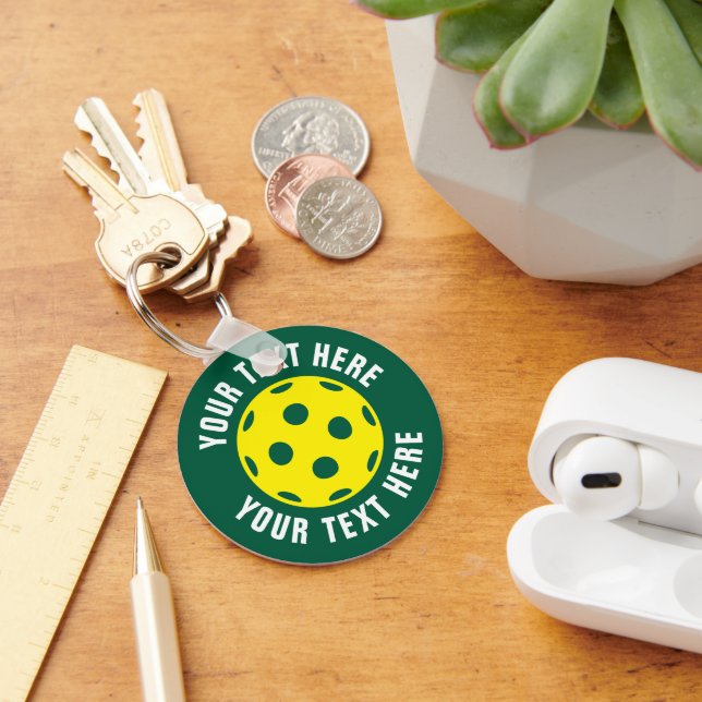 Custom pickleball sports keychain for picklers (Desk)