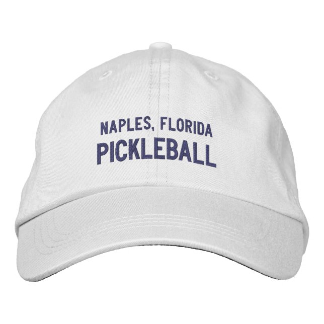 Custom Pickleball Sports Your City, Team Club Name Embroidered Hat (Front)